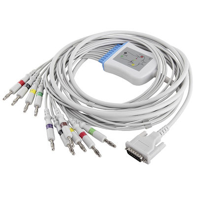 섬광 EKG 케이블 AT1 CS200 2.400095 2.400071E 2.400071S EKG 케이블과 리드선 15는 IEC 바나나 4.0을 고정합니다