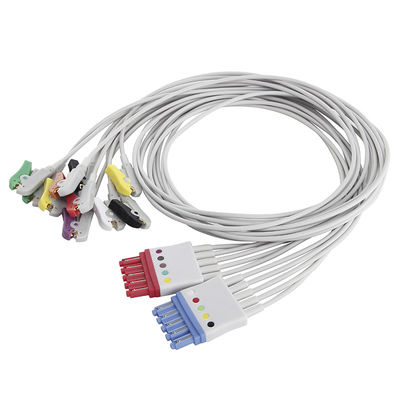 OEM ECG 리드선 Ｐ -히립스 5+5 국제전기기술위원회 4.0 바나나 4는 6 리드 EKG 도선을 이끕니다