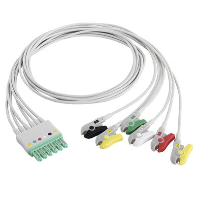 지멘스 드레거 MP03405 ECG 도선 6은 IEC 클립 외에 케이블 포착기 M300 무한대 M540 멀티메드를 이끕니다