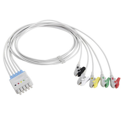 GE 의료 마커트 ECG 리드선 412681-001 GE 기세 2500 태양 8000 5개 리드 IEC 클립