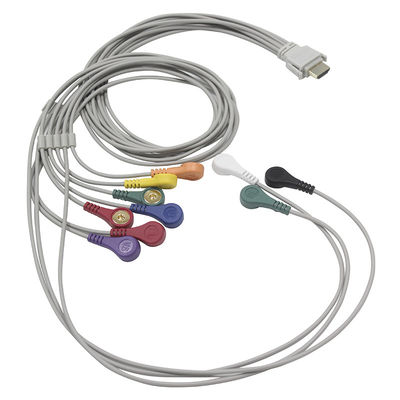 10 리드가 전보를 친 바스오메디칼 비오카레 홀터 ECG 케이블과 리드선