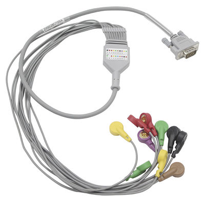 MEIGAOYI ECG 홀터 케이블 15는 Ecg 도선 10 리드 활기를 고정합니다