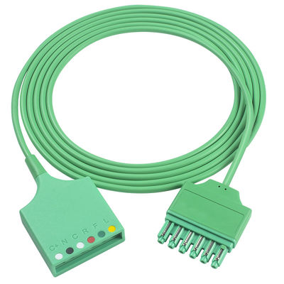 지멘스 드레거 MS16256 6Lead ECG 트렁크 어댑터 케이블 드라거 ECG 확대 트렁크 케이블 단일 핀 연결기