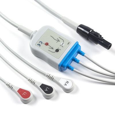 콘트론 125 128 VSM510 ECG 케이블과 리드선 3Lead는 아하 7Pin 연결기 ECG 케이블을 잡아챕니다