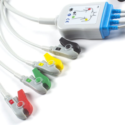 코풀스 3 ECG 케이블과 리드선 4 리드 가지 IEC 클립 11 핀 연결기 ECG 케이블