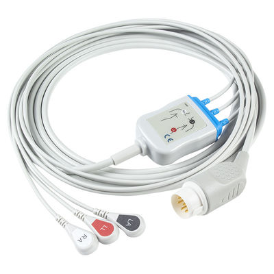 Ｐ -히립스 8Pin ECG 케이블과 리드선 3Lead M1735A 갑작스러운 ECG 케이블