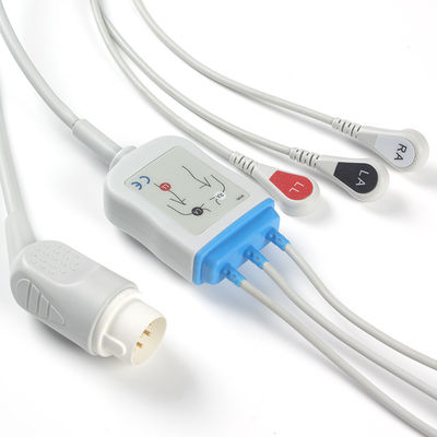 Ｐ -히립스 8Pin ECG 케이블과 리드선 3Lead M1735A 갑작스러운 ECG 케이블