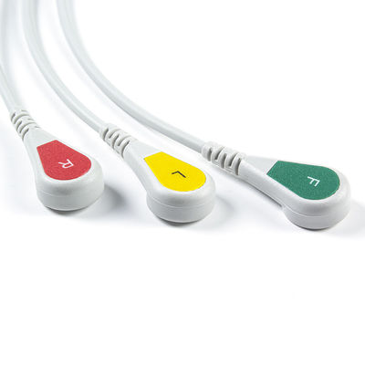 GE 마커트 0 ECG 케이블과 리드선 3 리드 IEC 갑작스러운 11 핀 연결기 ECG 케이블