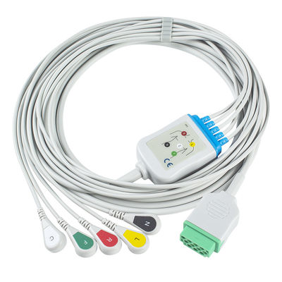 GE 마커트 CBM-05NA-10AS-0001 ECG 케이블과 리드선 5 리드 IEC 갑작스러운 11 핀 연결기 ECG 케이블