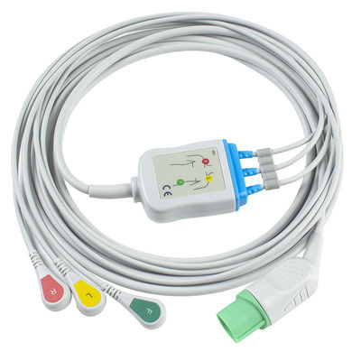 민드레이 데이터 측정기 040-000966-00 EA6232A ECG 케이블과 리드선 12 핀 연결기 ECG 케이블 3은 IEC 활기를 이끕니다