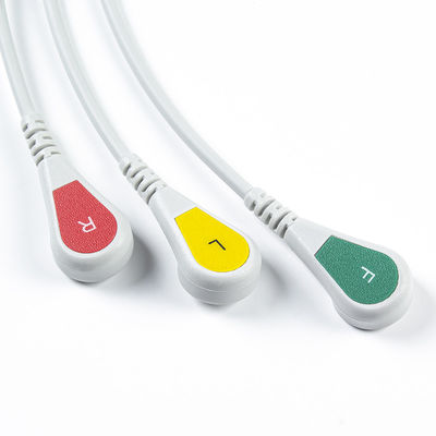 니혼 광전 공업 ECG 케이블과 리드선 CB-72353P 11은 OEC-6102A 연결기 ECG 케이블 3 리드 IEC 활기를 고정합니다
