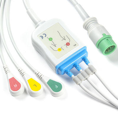 비오라이트 BLT ECG 케이블과 리드선 3Lead IEC 클립 12Pin 연결기 ECG 케이블
