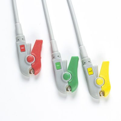 바이오넷 새로운 BM3 BM5 ECG 케이블과 리드선 12 핀 연결기 ECG 케이블 3은 IEC 포착기 클립을 이끕니다