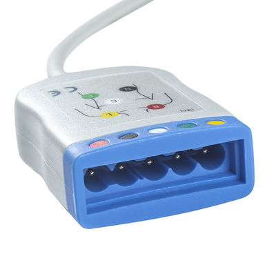 데이터 스코프/마켓/게팅 12 핀 ECG 트렁크 케이블에서 ECG 5 리드 케이블 IEC AHA 단일 핀 ECG 리드 와이어