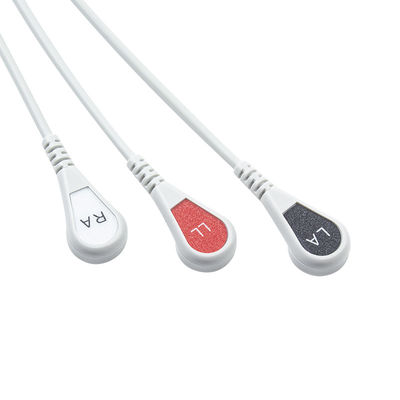 에단 호환 직결 ECG 케이블 및 리드 와이어 6pin 보편 AAMI 3Lead AHA 스냅