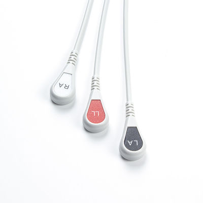 에단 호환 직결 ECG 케이블 및 리드 와이어 6pin 보편 AAMI 3Lead AHA 스냅