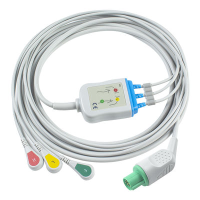 3Lead IEC 스냅을 위한 Hellige 호환 직결 ECG 케이블 및 유도선