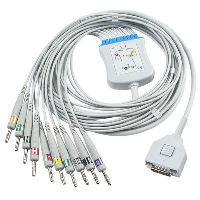 나 EKG 케이블 카디수니 EKG 환자가 KP-500 KP-500D명 모니터링한 후쿠다는 10개 리드 와이어 IEC 바나나에게 4.0 연결기를 보냅니다