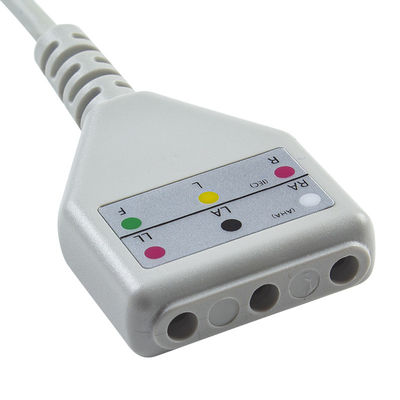 AAMI 6pin ECG 트렁크 케이블 에단 딘 스타일 3 리드 케이블 1.30M