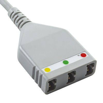 AAMI 6pin ECG 트렁크 케이블 Edan LL 스타일 3 리드 케이블 1.30M