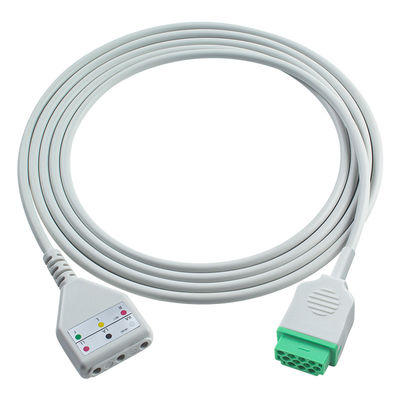 GE ECG 트렁크 케이블 Din 스타일 3 Lead Leadwires 케이블 1.30M