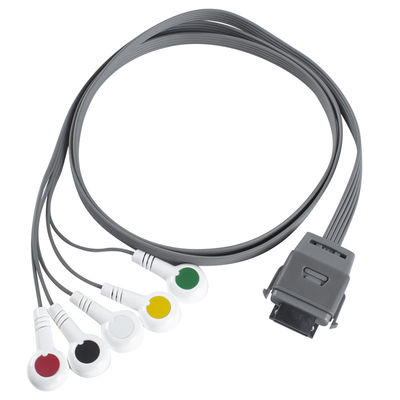TPU Edan 5Lead ECG Holter 케이블 IEC 스냅 셰일프 라이프 24 개월 바이오 의료 기기