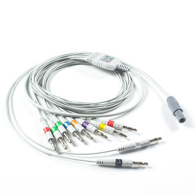 웰치 알린 EKG 케이블 AHA 바나나 PCR 100 휴식 ECG, SE-PRO-600 Cardioperfect Pro Recorder에 호환됩니다.