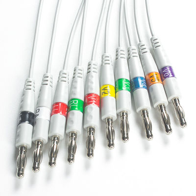 웰치 알린 EKG 케이블 AHA 바나나 PCR 100 휴식 ECG, SE-PRO-600 Cardioperfect Pro Recorder에 호환됩니다.