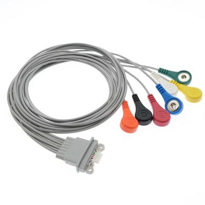 쉴러 메디로그 AR12 플러스 ECG 홀터 케이블 7Lead IEC 스냅 AR4 플러스 FD5에 호환됩니다.