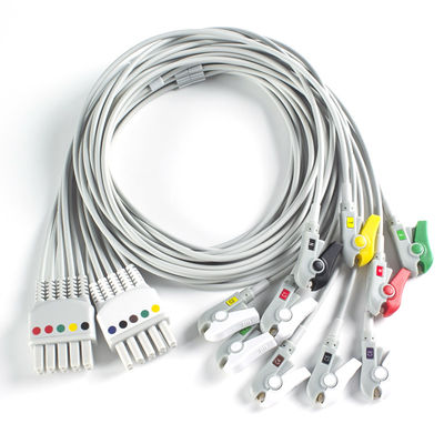 호환되는 Mindray BeneHeart D6 디피브리레이터 10Lead EKG Leadwires IEC Grabber