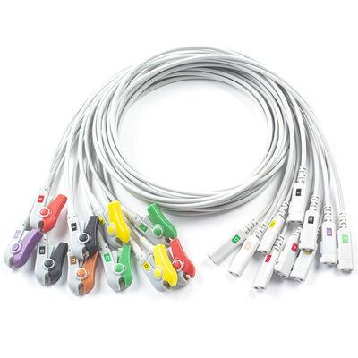 콘 ECG 납 Latex-free 10Lead ECG 진단 케이블 IEC Grabber와 호환