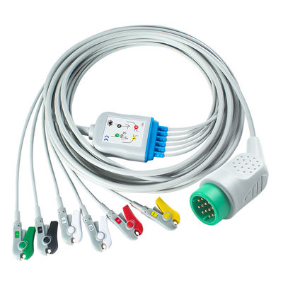 호환되는 메드트로닉 라이프팩 20e 6Lead ECG 케이블 IEC Grabber For For Lifepak 12 20e 15 120