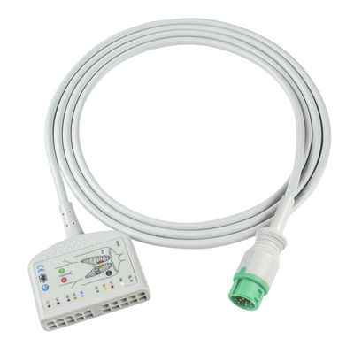 TPU 다이나스코프 DS-5100E 12Pin ECG 환자 케이블 10Lead 성인/아동 호환성