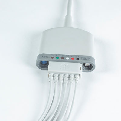 Multimed 6 Pod 환자 케이블 3.5M 6Lead ECG와 SpO2/온도/ECG 기능에 호환됩니다.