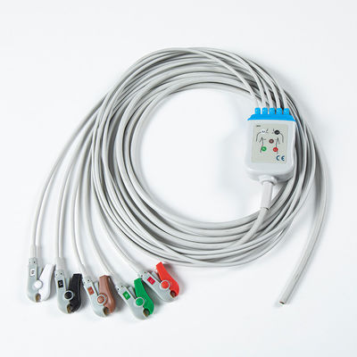 5 납 회색 AHA Grabber 병원 장비용 반 완성 된 ECG 케이블 예비 부품