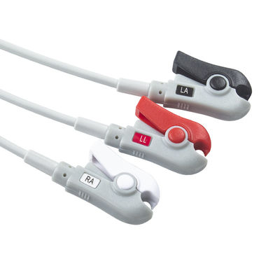 ECG 부품 3 납 AHA Grabber ECG 케이블 조립 내구성 설계 24 개월 유효기간