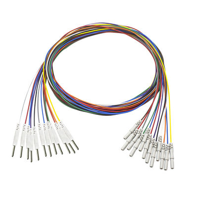 1.5mm-2.0mm 핀 뇌파도 바늘 전극 도금된 금 뇌파도 EMG 리드선 전극을 울리세요