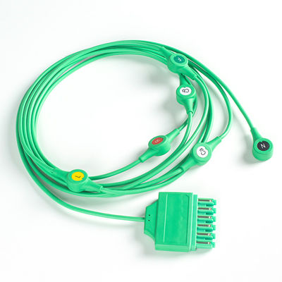 MS14682 ECG 케이블 드래거 ECG 싱글 핀 모노리드 6 리드 리드 와이어 IEC 스냅