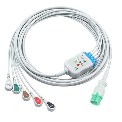 론커 IE12 E12 E12S 9Pin 멀티 파라미터 모니터 ECG 케이블 6Pin ECG 케이블 및 리드 와이어