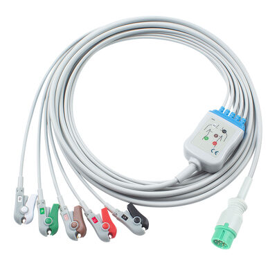 론커 IE12 E12 E12S 9Pin 멀티 파라미터 모니터 ECG 케이블 6Pin ECG 케이블 및 리드 와이어
