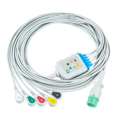 론커 IE12 E12 E12S 9Pin 멀티 파라미터 모니터 ECG 케이블 6Pin ECG 케이블 및 리드 와이어