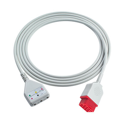 바이오라이트 12Pin 3 5Lead ECG 트렁크 어댑터 케이블 O-ximax Tech AnyView A2 A6 A4 A8 Q7 Q5 ECG 확장 케이블 Din 스타일
