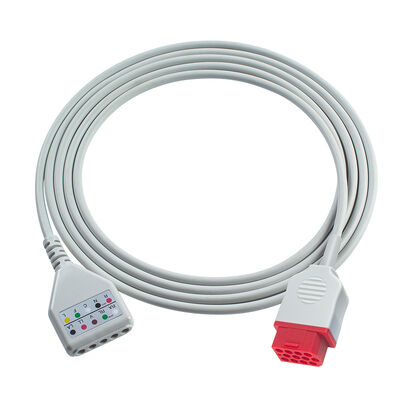 바이오라이트 12Pin 3 5Lead ECG 트렁크 어댑터 케이블 O-ximax Tech AnyView A2 A6 A4 A8 Q7 Q5 ECG 확장 케이블 Din 스타일
