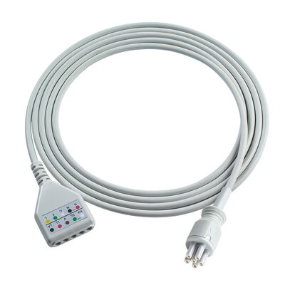 옴론 > 콜린 6핀 커넥터 3 5리드 ECG 트렁크 어댑터 케이블 MC039-55 ECG 확장 케이블 Din 스타일