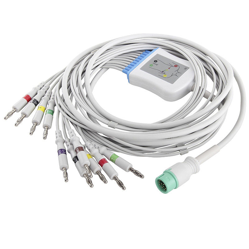 커먼 M2461A EKG 케이블과 리드선 국제전기기술위원회 4.0 바나나 연결기 ECG 케이블