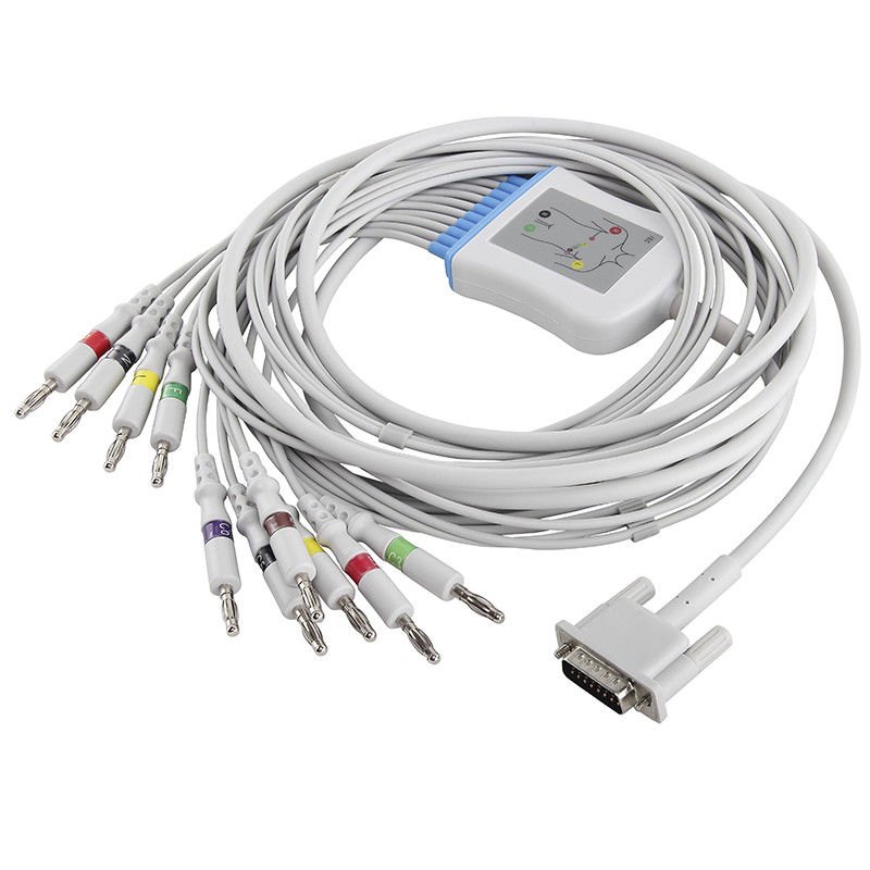 Ｐ -히립스 HP EKG 케이블 M2461A M3702C 989803175901 EKG 케이블과 리드선 15 핀 IEC 바나나 4.0