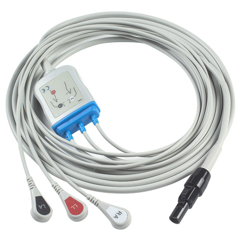 콘트론 125 128 VSM510 ECG 케이블과 리드선 3Lead는 아하 7Pin 연결기 ECG 케이블을 잡아챕니다