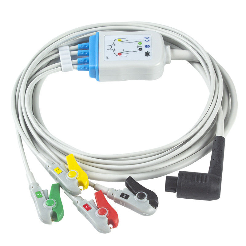 코풀스 3 ECG 케이블과 리드선 4 리드 가지 IEC 클립 11 핀 연결기 ECG 케이블