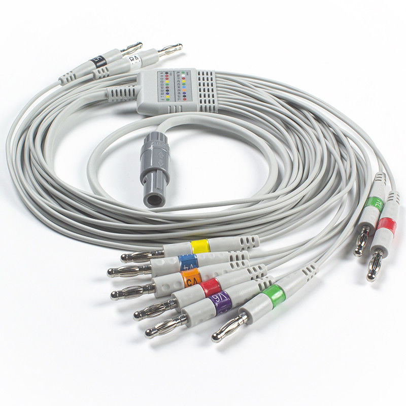 웰치 앨린 RE-PC-AHA-BAN SE-PRO-600 EKG 케이블과 리드선 14 핀 IEC 바나나 4.0