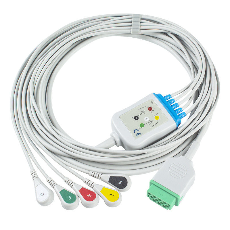 GE 마커트 CBM-05NA-10AS-0001 ECG 케이블과 리드선 5 리드 IEC 갑작스러운 11 핀 연결기 ECG 케이블